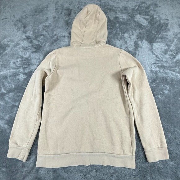 Adidas Hooded Sweatshirt Boy's Youth Size Medium Beige Kangaroo Pocket, Logo - Picture 5 of 8